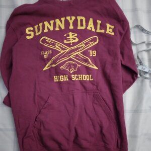 Maroon Sunnydale High class of 1999 hooded sweatshirt